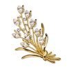 Bouquet Flower Lapel Crystal Brooch Pin Jewellery, Swarovski Crystal Elements - Thumbnail Image 10