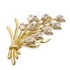 Bouquet Flower Lapel Crystal Brooch Pin Jewellery, Swarovski Crystal Elements - Thumbnail Image 12