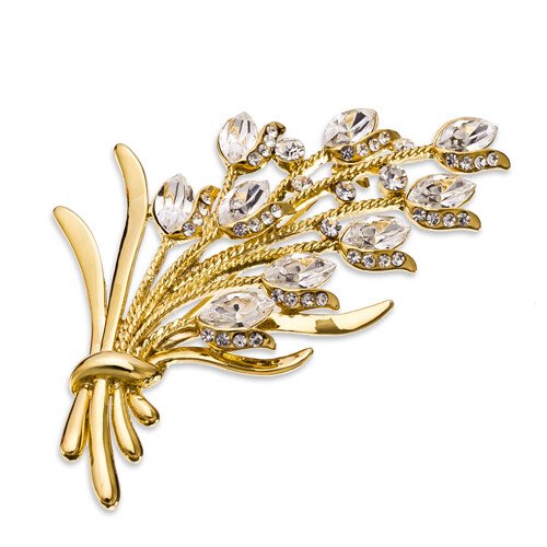 Bouquet Flower Lapel Crystal Brooch Pin Jewellery, Swarovski Crystal Elements - Image 12