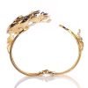 Enamel Flower Design, Womens Cuff Bangle, 14K Gold, Swarovksi Crystals Elements - Thumbnail Image 8