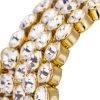 Bangle Bracelet Spiral Coil Cuff Bangle, 14K Gold, Swarovski Crystal Elements - Thumbnail Image 6