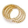 Bangle Bracelet Spiral Coil Cuff Bangle, 14K Gold, Swarovski Crystal Elements - Thumbnail Image 7