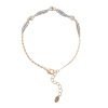 Vintage Crystal Chain Bracelet Jewelry, Swarovski Crystal Elements on 14K Gold - Thumbnail Image 4