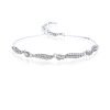 Vintage Crystal Chain Bracelet Jewelry, Swarovski Crystal Elements on 14K Gold - Thumbnail Image 7
