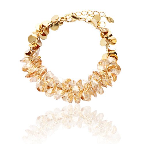 Womens Swarovksi Crystal Elements, Cut Glass Beads Cluster Bracelet, Janeojewels - Image 9