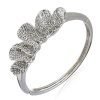 Womens Crystal Cuff Bangle, Swarovski Crystal Elements Spiral, 14K Gold Bracelet - Thumbnail Image 3