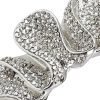 Womens Crystal Cuff Bangle, Swarovski Crystal Elements Spiral, 14K Gold Bracelet - Thumbnail Image 5