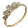 Womens Crystal Cuff Bangle, Swarovski Crystal Elements Spiral, 14K Gold Bracelet - Thumbnail Image 9