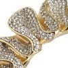 Womens Crystal Cuff Bangle, Swarovski Crystal Elements Spiral, 14K Gold Bracelet - Thumbnail Image 11