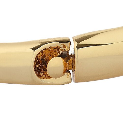 Womens Crystal Cuff Bangle, Swarovski Crystal Elements Spiral, 14K Gold Bracelet - Image 12