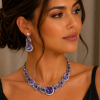 Jewellery Set, Necklace, Earrings, Swarovski Crystal Elements & Zirconia Crystals - Thumbnail Image 3