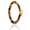 Mens Bracelet, Agate Beads Natural Stones Wristband, Swarovski Crystal Elements - Thumbnail Image 3