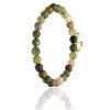 Mens Bracelet, Agate Beads Natural Stones Wristband, Swarovski Crystal Elements - Thumbnail Image 9