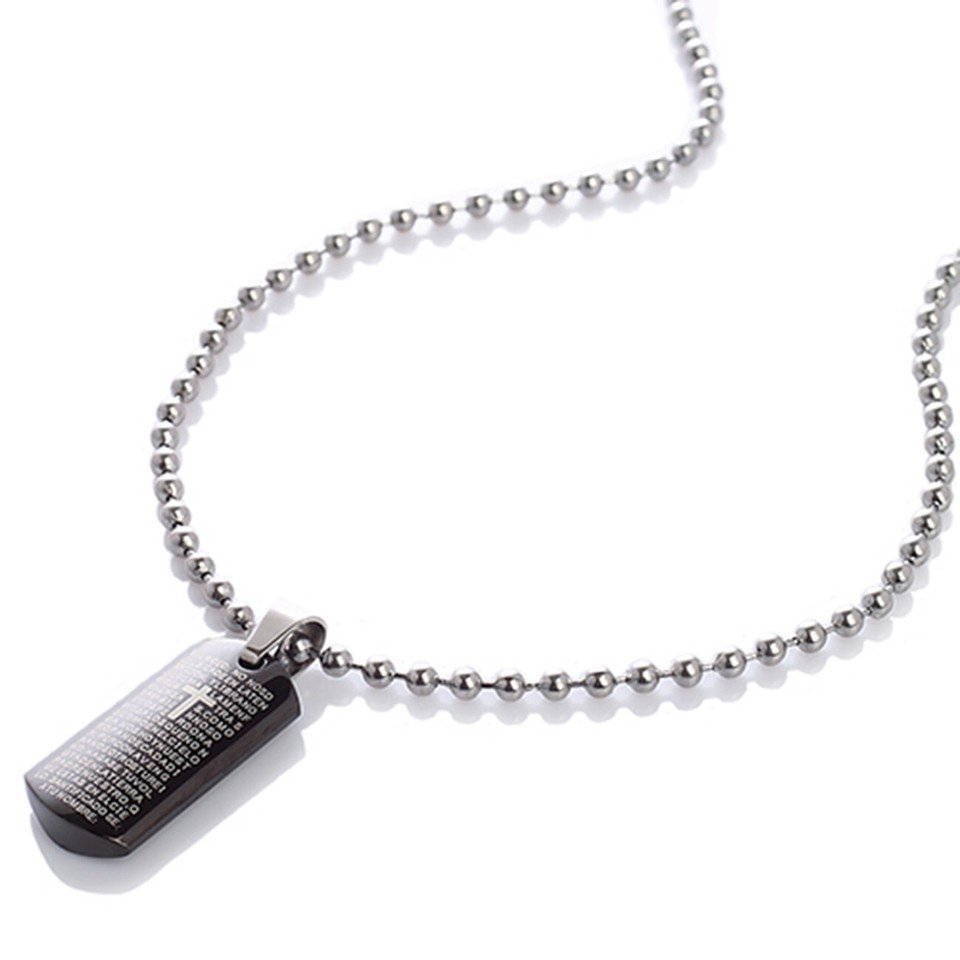 Mens Jewelry, mens Jewelry in steel dog tag, Mens pendant which is a solid tablet - Image 2