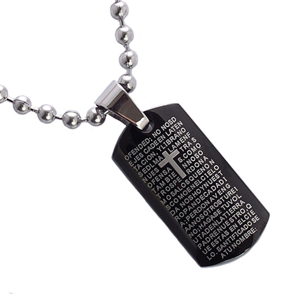 Mens Jewelry, mens Jewelry in steel dog tag, Mens pendant which is a solid tablet - Image 3