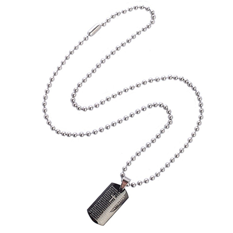 Mens Jewelry, mens Jewelry in steel dog tag, Mens pendant which is a solid tablet - Image 4