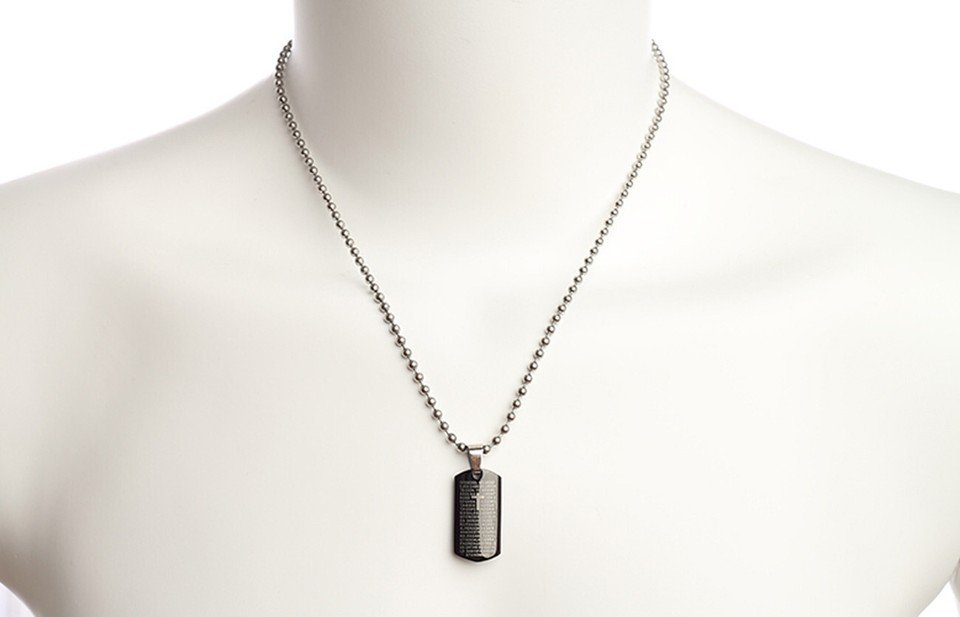 Mens Jewelry, mens Jewelry in steel dog tag, Mens pendant which is a solid tablet - Image 5