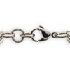 Mens Leather Bracelet Wristband, Braided Platted Cords Stainless Steel Links - Thumbnail Image 6