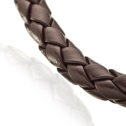 Mens Leather Bracelet Wristband, Braided Platted Cords Stainless Steel Links - Image 10