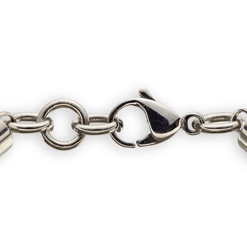 Mens Leather Bracelet Wristband, Braided Platted Cords Stainless Steel Links - Image 12