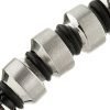 Mens Braided Leather Cord Strap Wristband Bracelet, Stainless Steel Rings, Fasten - Thumbnail Image 10