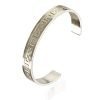 Mens Stainless Steel Cuff Bracelet, WristBand, Etched Engraved Greek Key Pattern - Thumbnail Image 3