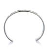 Greek Key Pattern Engraved Mens Stainless Steel Cuff Bangle Bracelet Wrist Band - Thumbnail Image 4