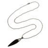Solid Slick Trendy Mens Stainless Steel Bullet Pendant Chain Necklace, Silver - Thumbnail Image 5
