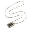 Stainless Steel Solid Tablet Pendant Chain Jewellery, Mens Art Deco Style Gift - Thumbnail Image 5