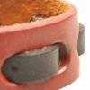 Red Adjustable Genuine Leather Wrist Strap With Solid Brown Leather Tape - Thumbnail Image 3