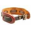 Red Adjustable Genuine Leather Wrist Strap With Solid Brown Leather Tape - Thumbnail Image 5