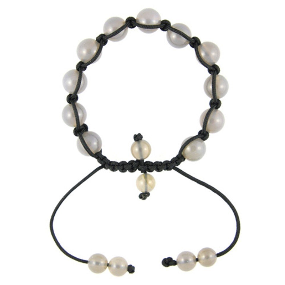 Natural Agate Shamballa Mens & Womens Bead Bracelet Black Tibetan Under £20 Gift - Image 3